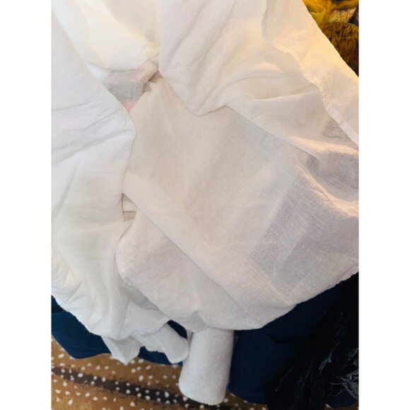 Lulus My Bell-Loved Ivory Embroidered Shift Tunic Top Peasant S Boho Cottage Cor - Picture 14 of 15